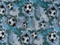 Preview: Baumwoll-Stoff Fußball Grau Nr 4959